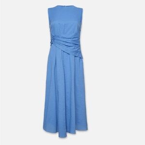 Frame ruched midi dress